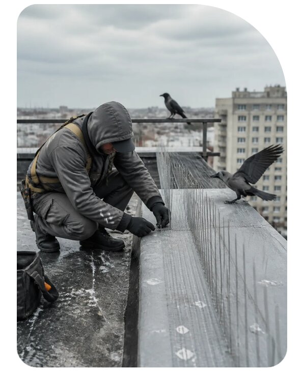 Защита от ворон под ключ в Чайковском по цене от 5061 р. | Сенат-Чкв